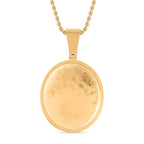 Lebensbaum-Anhänger weißer Kristall mit Kette, goldfarben
