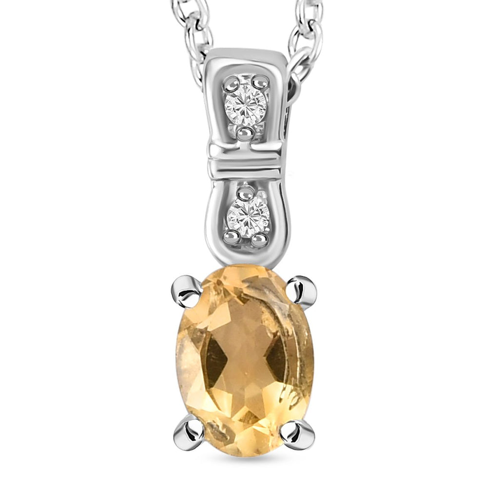 3er Set, Citrin Ohrringe, Armband, Anhänger mit Kette, Edelstahl, ca. 7.28 ct