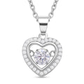 Weißer Zirkonia-Anhänger mit Kette - 1,02 ct.