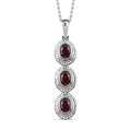Roter Granat-Anhänger mit 50cm Kette - 2.25 ct