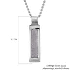Meteorit Anhänger mit Kette, Reiner Edelstahl, ca. 1.50 ct