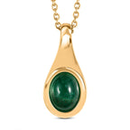Kagem Sambischer Smaragd Anhänger mit Kette, 925 Silber Gelbgold Vermeil ca. 2.00 ct