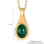 Kagem Sambischer Smaragd Anhänger mit Kette, 925 Silber Gelbgold Vermeil ca. 2.00 ct