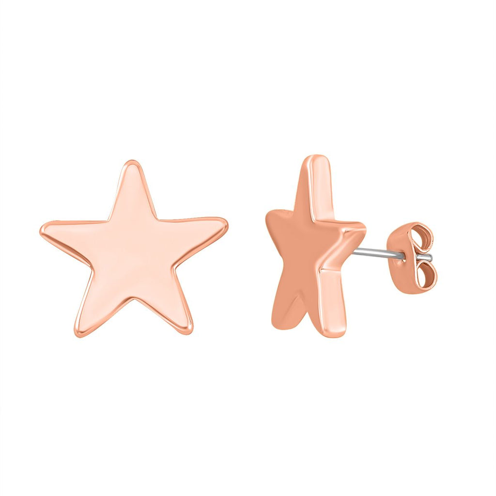 2er Set - Stern-Halskette und Ohrringe Schmuckset, vergoldet
