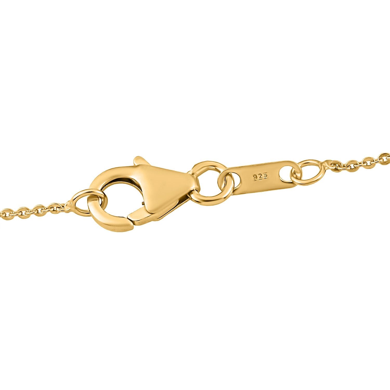 Mehrfarbige-Turmalin Anhänger mit Kette, 925 Silber Gelbgold Vermeil, ca. 6.28 ct