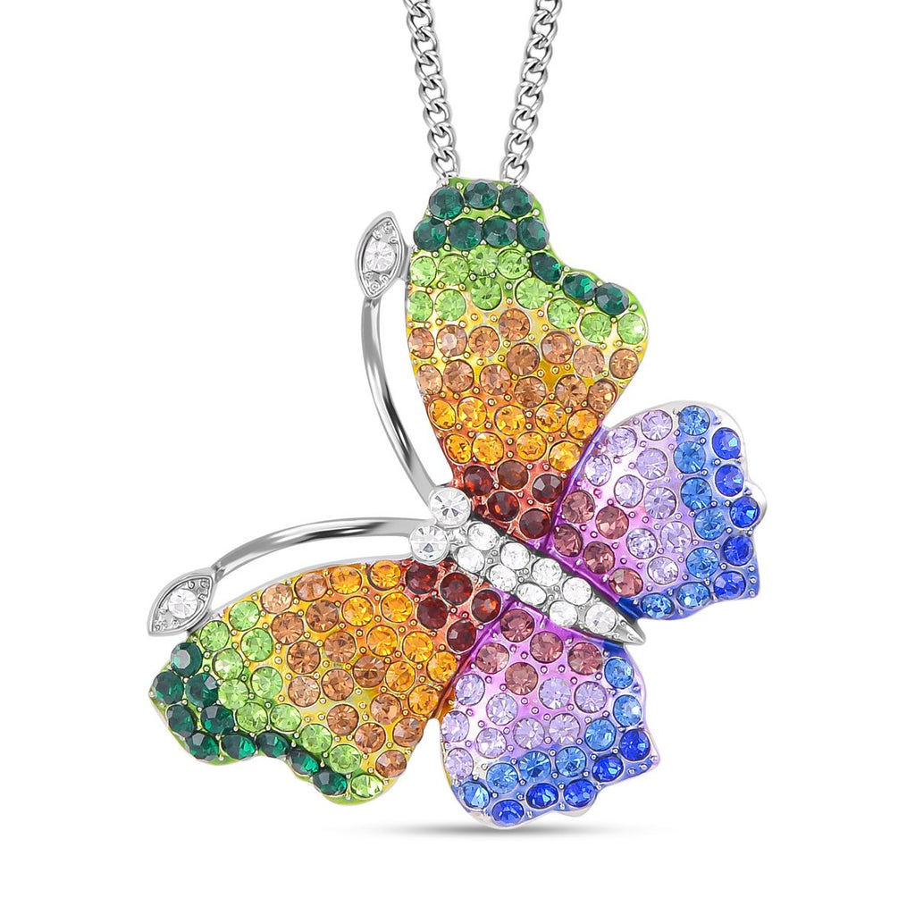 Schmetterling mehrfarbiger Anhänger mit Kette
