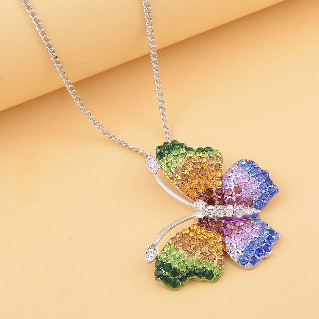 Schmetterling mehrfarbiger Anhänger mit Kette