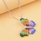 Schmetterling mehrfarbiger Anhänger mit Kette