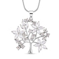 Weißer Kristall-Anhänger mit Kette, 76,2 cm