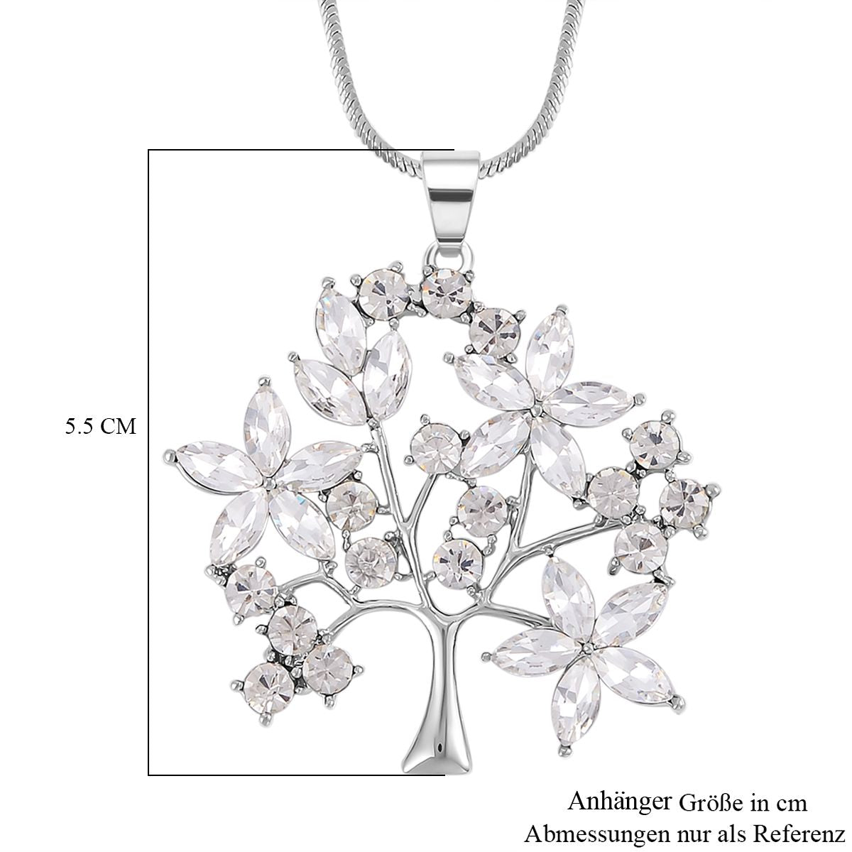 Weißer Kristall Schmuckset