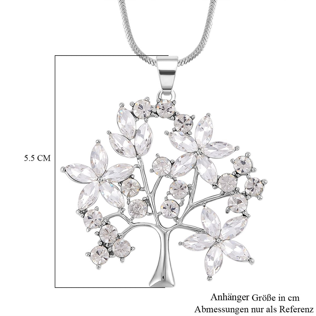 Weißer Kristall Schmuckset