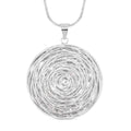 Glitzernder Designer-Kristall-Anhänger mit 73cm Kette in Silberton
