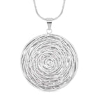 Glitzernde Designer Kristall Anhänger mit Kette, silberfarben