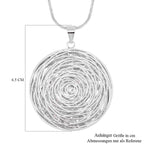 Glitzernde Designer Kristall Anhänger mit Kette, silberfarben