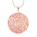 Glitzernder Designer-Kristall-Anhänger mit 73cm Kette in Roségoldton