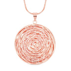 Glitzernde Designer Kristall Anhänger mit Kette, roséfarben
