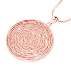 Glitzernde Designer Kristall Anhänger mit Kette, roséfarben