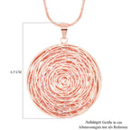 Glitzernde Designer Kristall Anhänger mit Kette, roséfarben