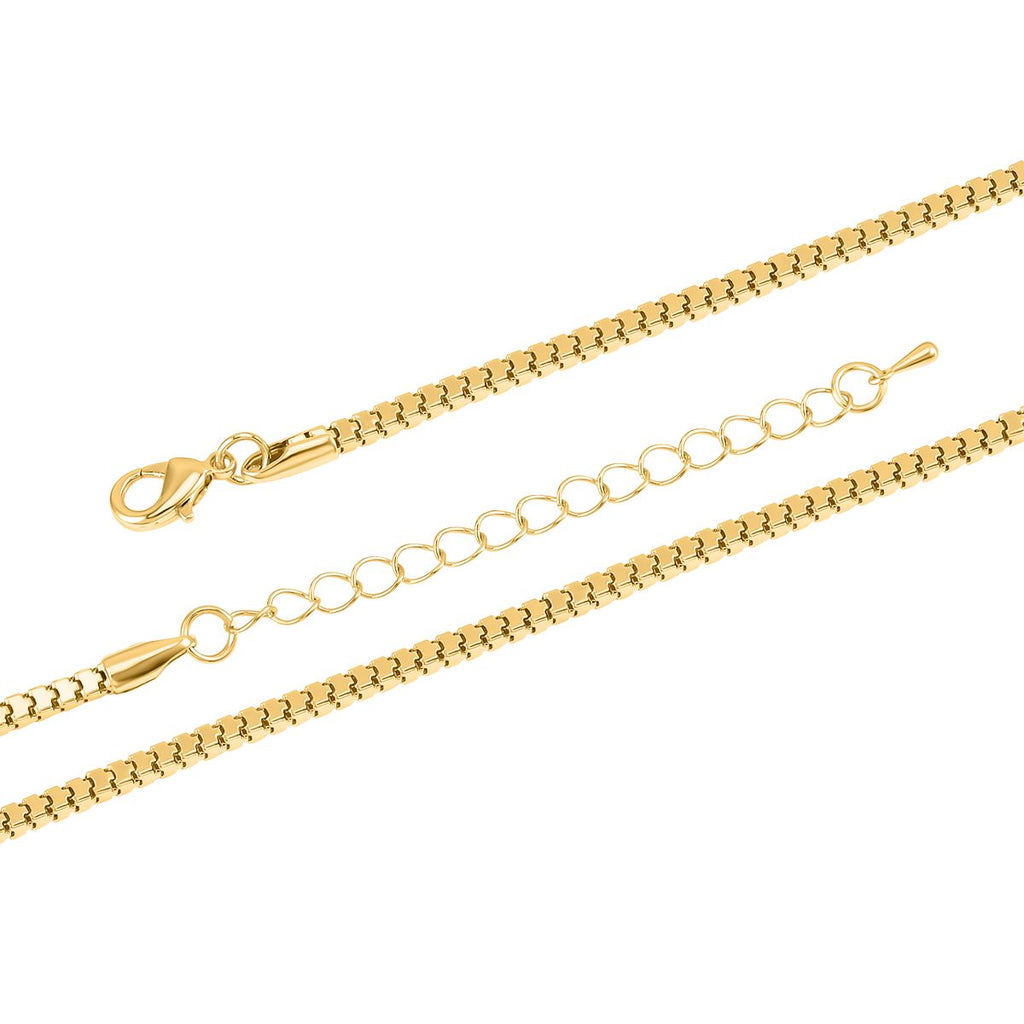 Glitzernder Elefanten-Anhänger mit Kette, weißem und schwarzem Kristall, goldfarben