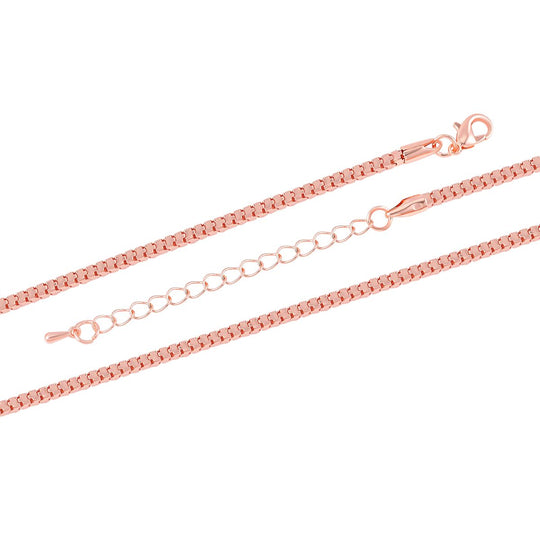 Kristall Glitzerndes Herz Anhänger mit Kette, roséfarben