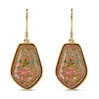 2er Set - Unakite Halskette und Ohrringe, ca. 298.00 ct