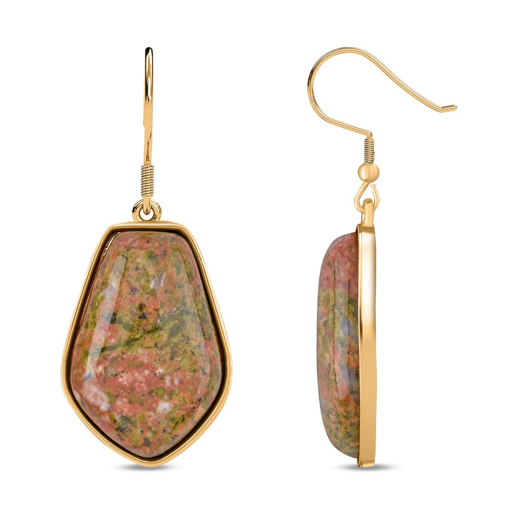 2er Set - Unakite Halskette und Ohrringe, ca. 298.00 ct