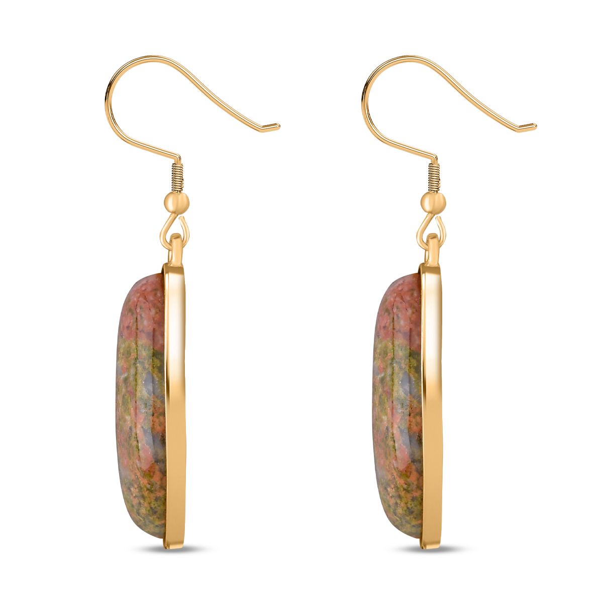 2er Set - Unakite Halskette und Ohrringe, ca. 298.00 ct