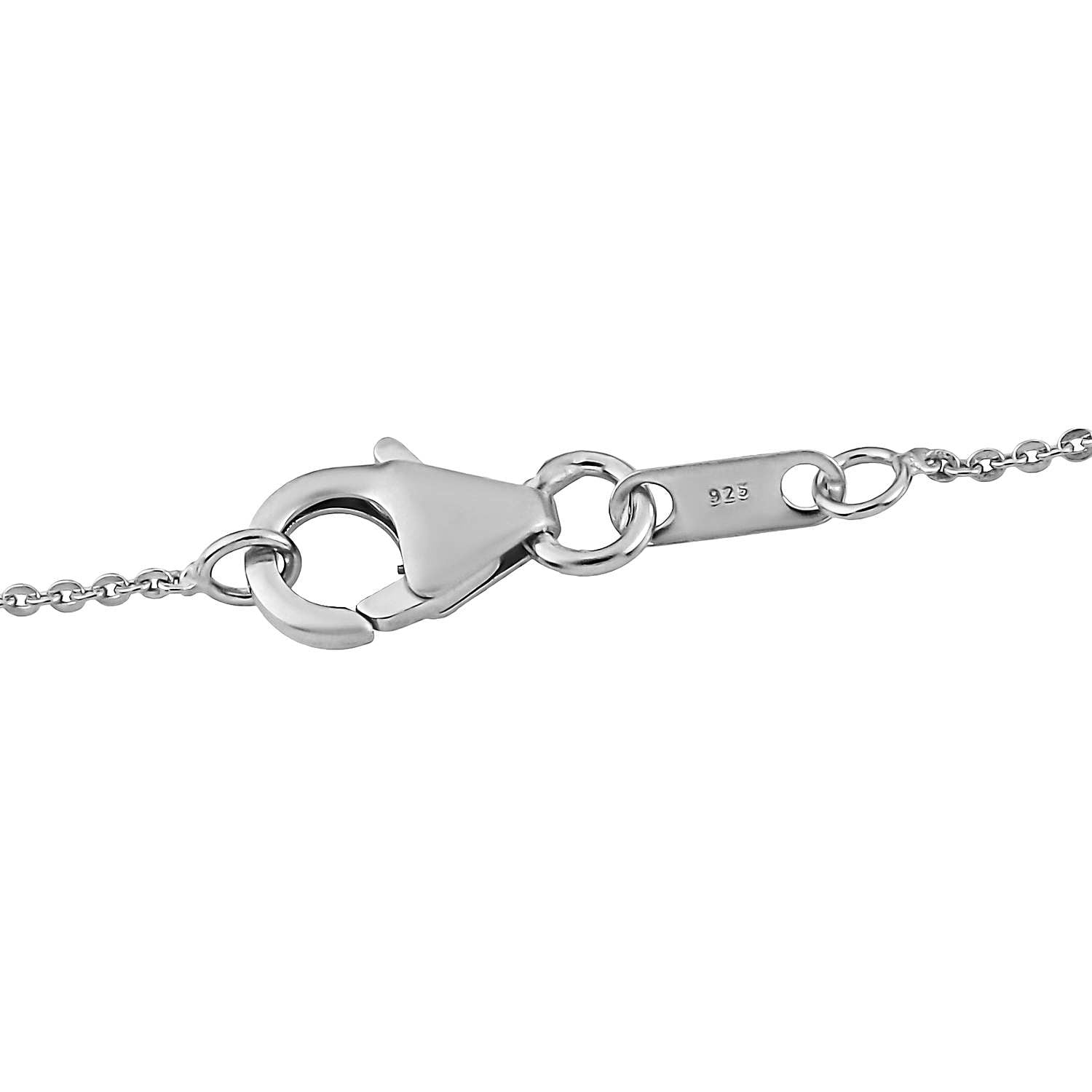 Kaschmir Kyanit Anhänger mit Kette, 925 Silber platiniert, 925 Silber rhodiniert ca. 4.08 ct
