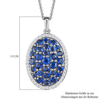 Kaschmir Kyanit Anhänger mit Kette, 925 Silber platiniert, 925 Silber rhodiniert ca. 4.08 ct