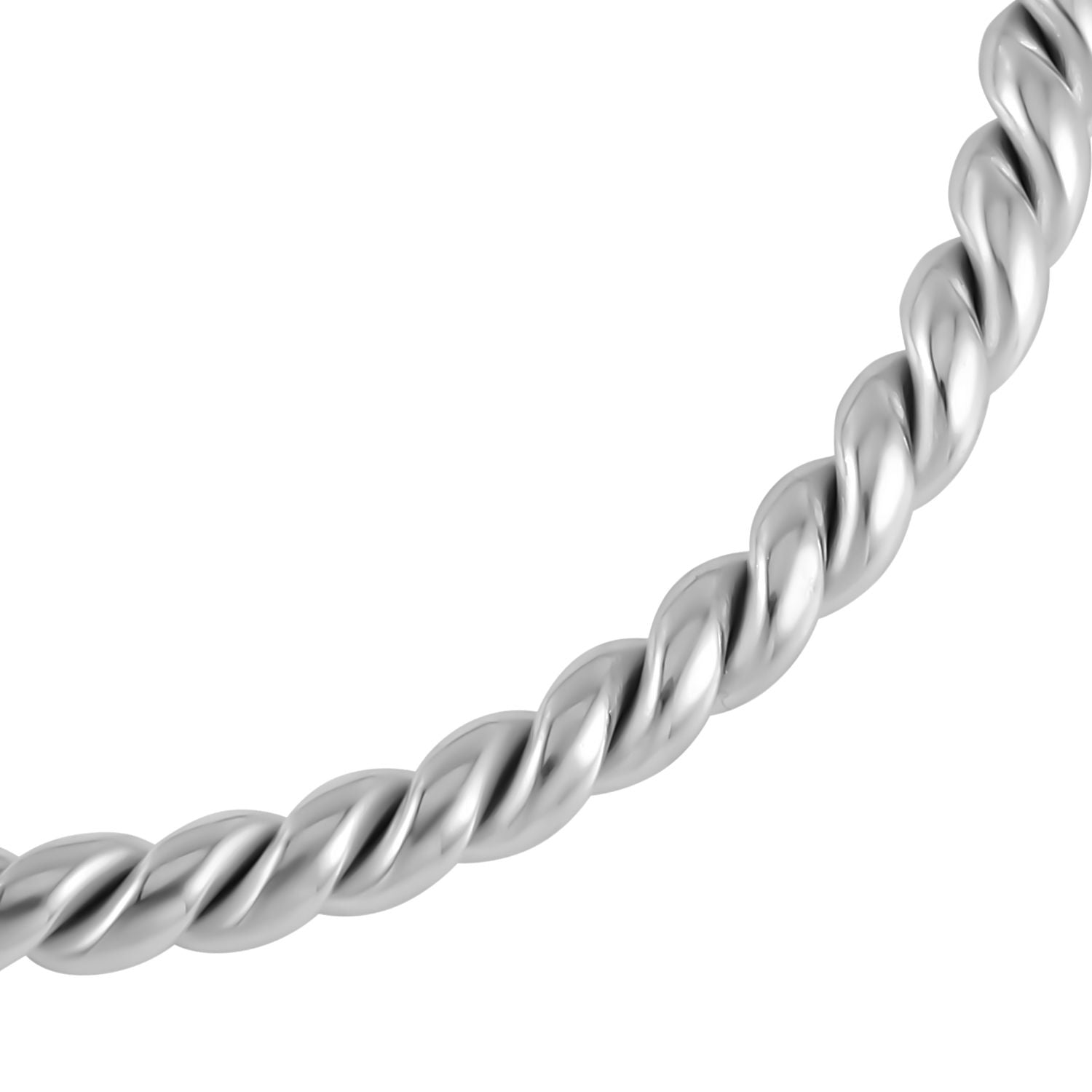 2er Set - Gedrehte Armreif und Ohrringe, 316L Edelstahl