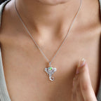 AA Natürlicher, äthiopischer Welo Opal Anhänger mit Kette, 925 Silber platiniert, ca. 0.30 ct