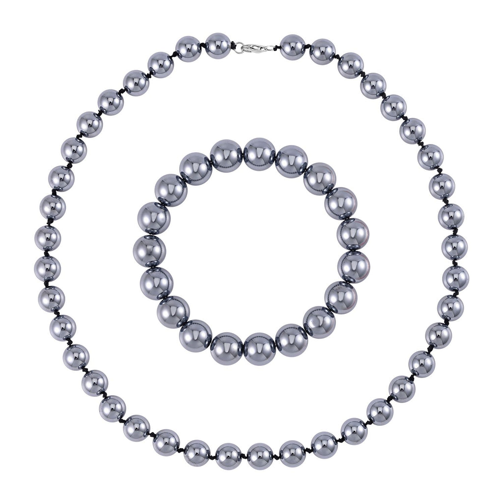 2er Set Teraherz Halskette und Armband im Schmuckset, 925 Silber rhodiniert ca. 423.85 ct