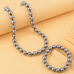 2er Set Teraherz Halskette und Armband im Schmuckset, 925 Silber rhodiniert ca. 423.85 ct