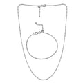 2er-Set - Figaro-Halskette und Armband , silber platiniert