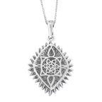 Tansanit-Anhänger mit Kette, 925 Silber platiniert ca. 4.48 ct