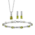Schmuck-Geschenkset mit Peridot und Zirkon
