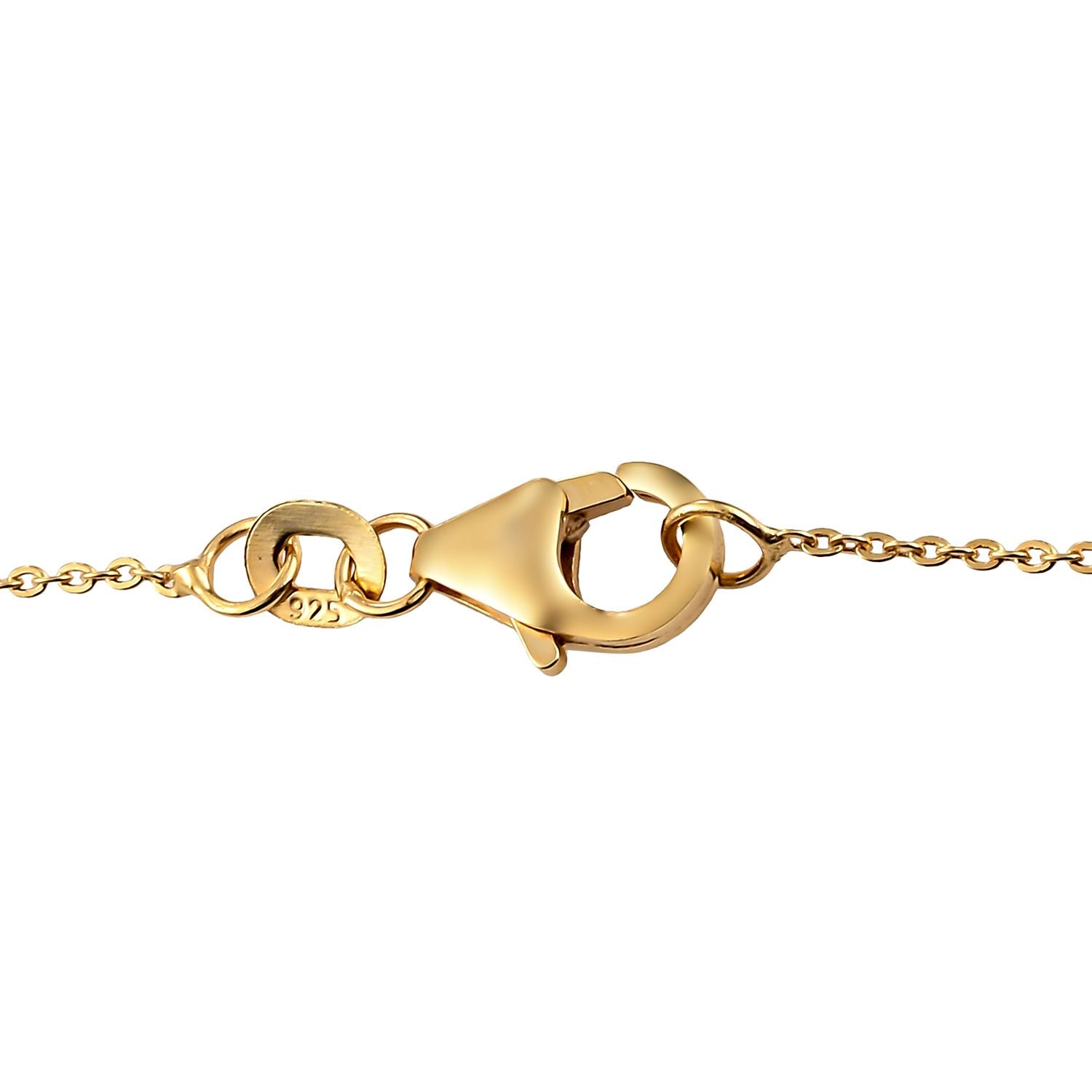 Labradorit-Anhänger mit Kette, 925 Silber Gelbgold Vermeil ca. 21.89 ct