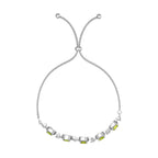 2er Set, natürliche Peridot Ohrringe und Armband, Edelstahl, ca. 3.60 ct