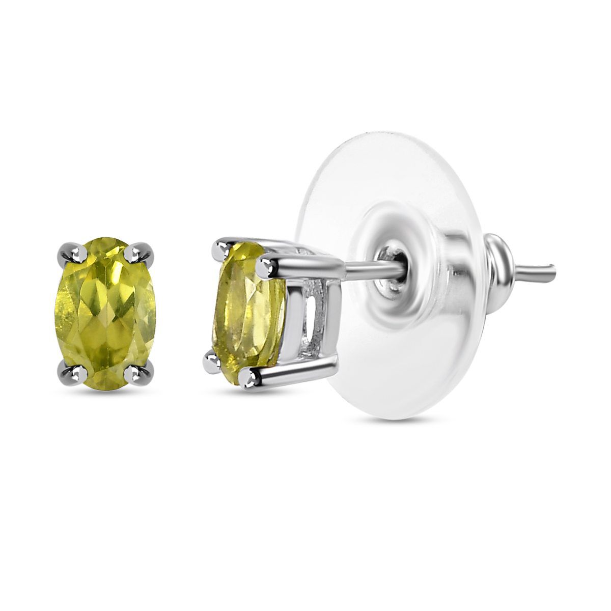 2er Set, natürliche Peridot Ohrringe und Armband, Edelstahl, ca. 3.60 ct