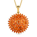 Salamanca Feueropal Anhänger mit Kette - 3,67 ct.
