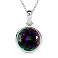 Nordlicht mystischer Topas-Anhänger mit Kette - 4,39 ct.