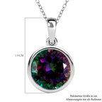 Nordlicht mystischer Topas Anhänger mit Kette, 925 Silber platiniert ca. 4.39 ct