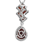 Natürlicher Mosambik Granat Anhänger mit Kette, 925 Silber platiniert ca. 4.37 ct