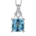 GP Bella Italia Kollektion - Himmelblauer Topas, Zirkon und blauer Saphir-Anhänger mit Kette - 8,76  ct.