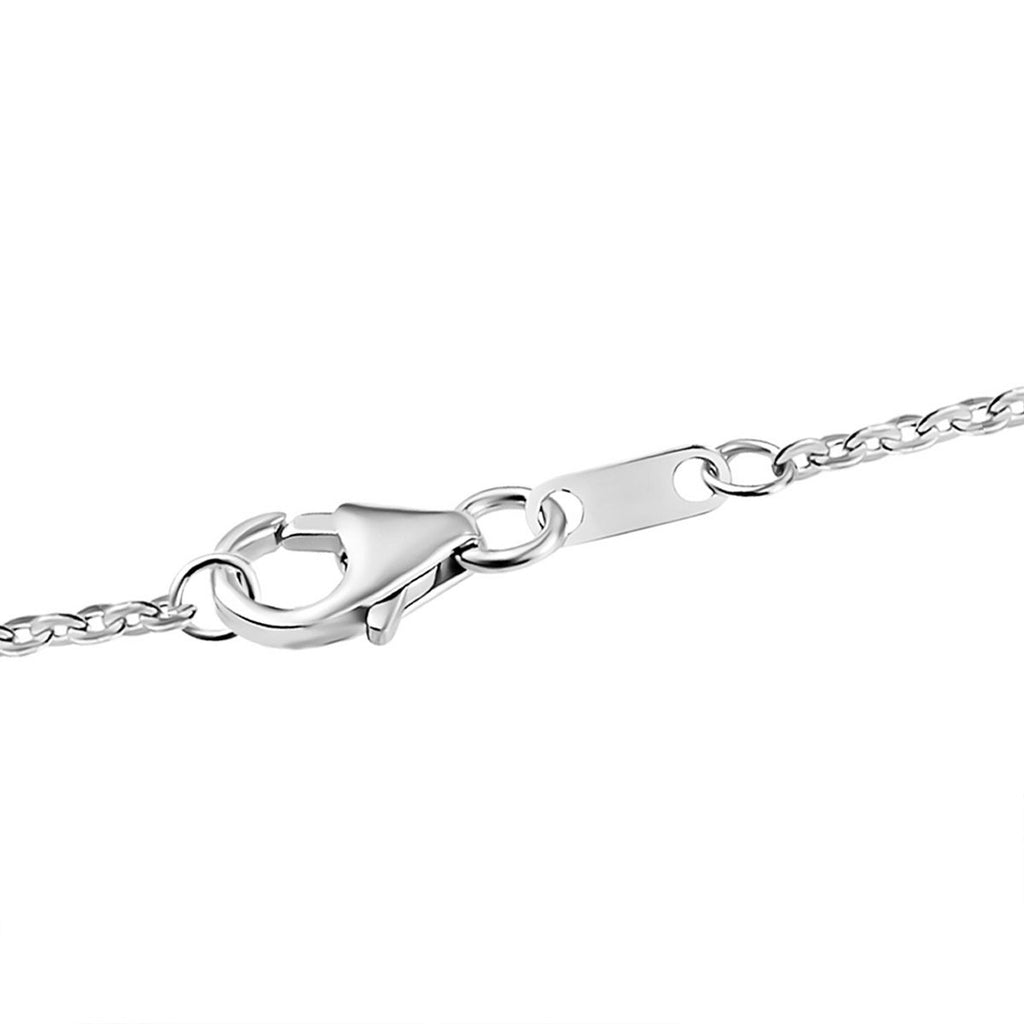 GP Bella Italia Kollektion - Himmelblaues Topas, weißes Zirkon Anhänger mit Kette , 925 Silber platiniert ca. 8.76 ct