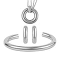 Designer-Schmuckset in Silberton