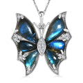 GP Italian Garden Kollektion- AA Labradorit, Zirkon und blauer Saphir-Anhänger und 45cm Kette- 15,36 ct.