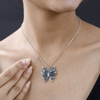 AA Labradorit Schmuckset 925 Silber platiniert ca. 15.36 ct