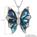 AA Labradorit Schmuckset 925 Silber platiniert ca. 15.36 ct