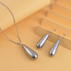 Terahertz Schmuckset 925 Silber rhodiniert und Edelstahl